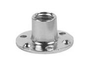5/16-18 R56186TH3B3U PLAIN ROUND BASE WELD NUT WITH 3 BOSSES AND 3 HOLES